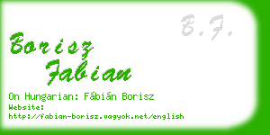 borisz fabian business card